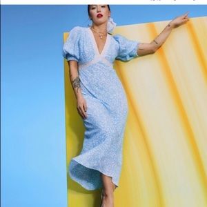 RIXO for Target floral blue maxi dress size 6